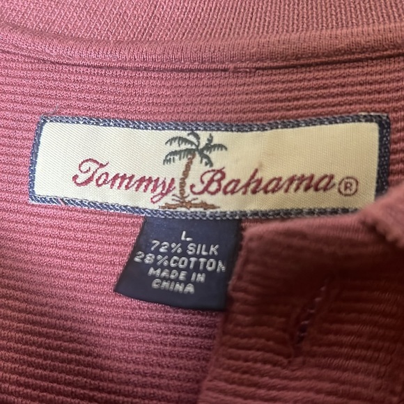 Tommy Bahama Red Polo Shirt Classic Knit - Picture 6 of 7
